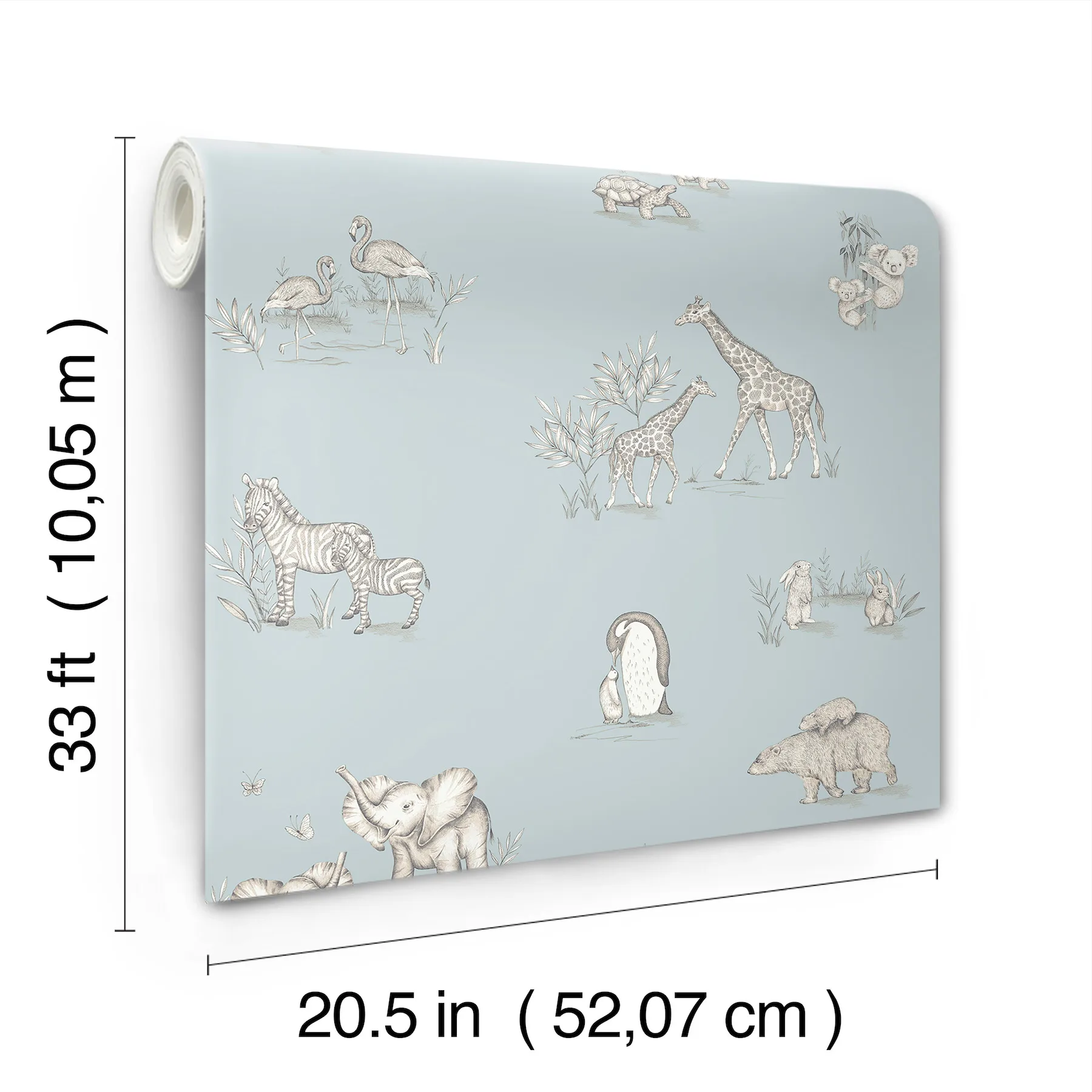 Advantage Safari Babies - Blue Wallpaper | Buy Online Advantage Safari Babies wallpaper, color Blue, SKU 4203-27551