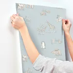 Advantage Safari Babies - Blue Wallpaper | Buy Online Advantage Safari Babies wallpaper, color Blue, SKU 4203-27551
