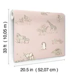 Advantage Safari Babies wallpaper, color Pink, SKU 4203-27552