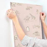 Advantage Safari Babies wallpaper, color Pink, SKU 4203-27552