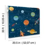 Advantage Solar System - Blue Wallpaper | Buy Online Advantage Solar System wallpaper, color Blue, SKU 4203-27595