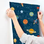 Advantage Solar System - Blue Wallpaper | Buy Online Advantage Solar System wallpaper, color Blue, SKU 4203-27595