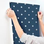 Advantage Starry Motif - Dark Blue Wallpaper | Buy Online Advantage Starry Motif wallpaper, color Dark Blue, SKU 4203-27584