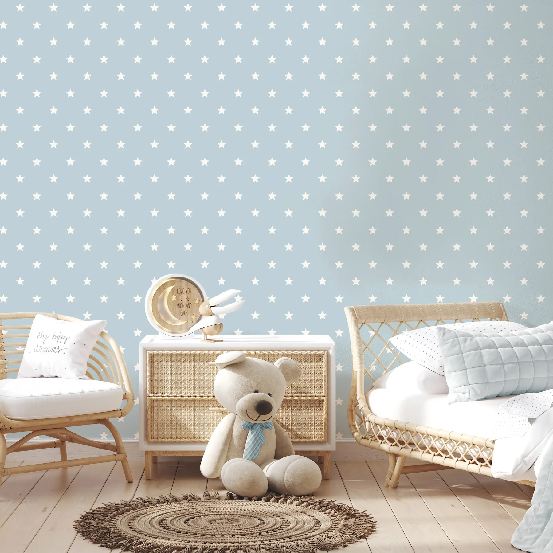 Advantage Starry Motif wallpaper, color Light Blue, SKU 4203-27583