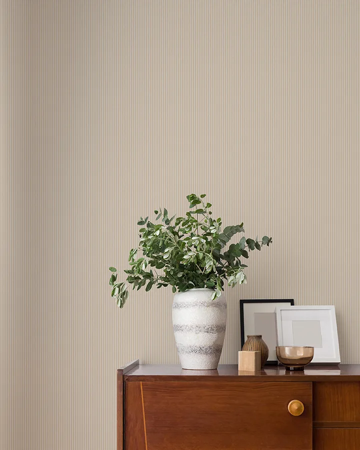 Advantage Ticking - Beige Wallpaper | Buy Online Advantage Ticking wallpaper, color Beige, SKU 4164-M1848