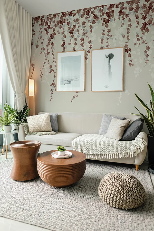 Advantage Trailing Ivy wallpaper, color Brown, SKU 4164-50941