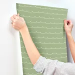 Advantage Wiggle Line - Green Wallpaper | Buy Online Advantage Wiggle Line wallpaper, color Green, SKU 4203-27571