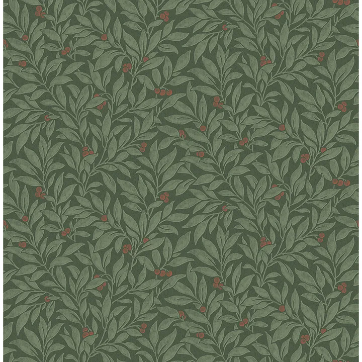 Advantage Winter Berry wallpaper, color Evergreen, SKU 4164-M1844