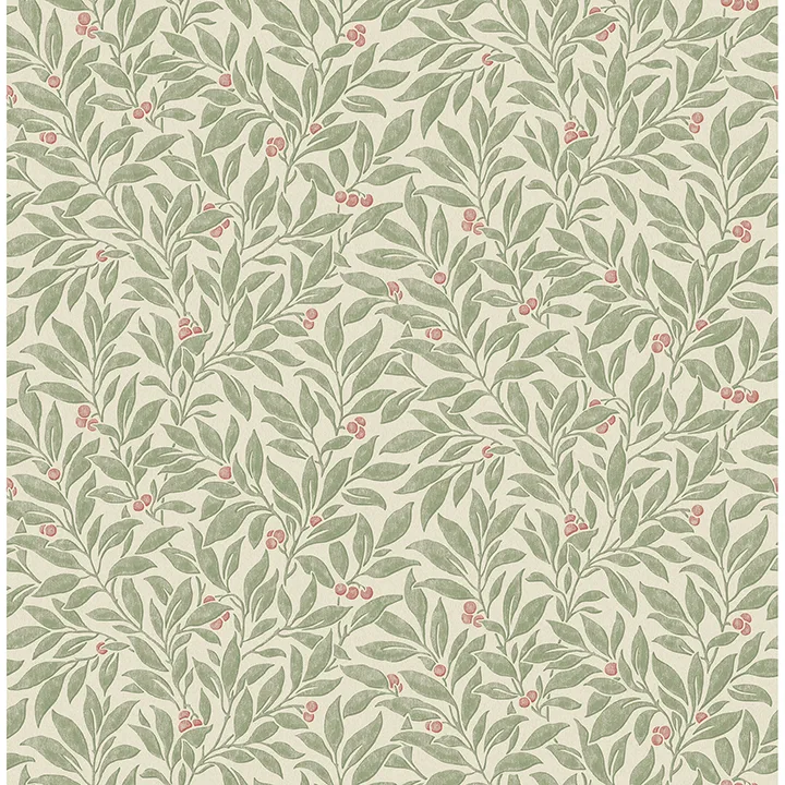 Advantage Winter Berry wallpaper, color Green, SKU 4164-M1840