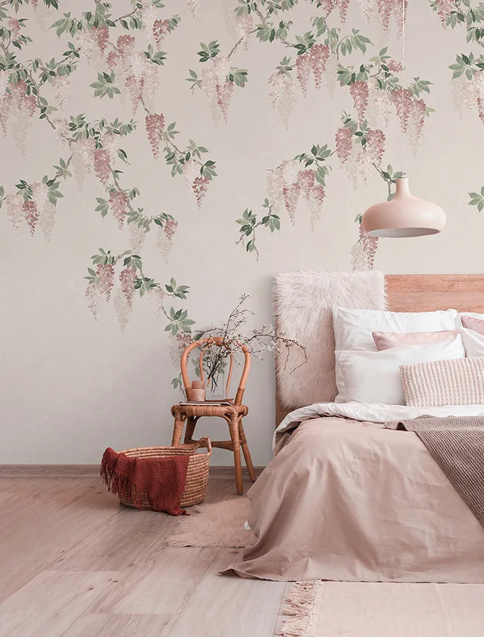 Advantage Wisteria - Blush Wallpaper | Buy Online Advantage Wisteria wallpaper, color Blush, SKU 4164-50939