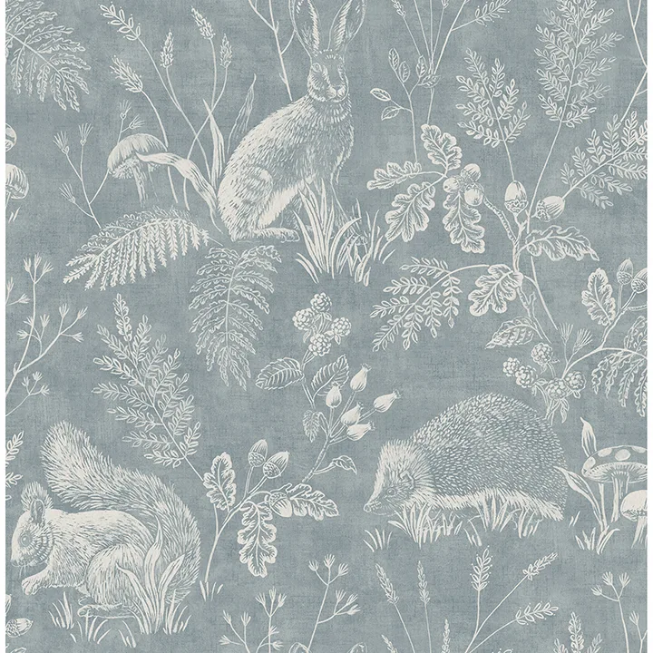 Advantage Woodland wallpaper, color Blue, SKU 4164-M1802