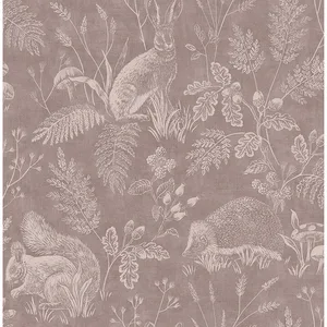Advantage Woodland wallpaper, color Mahogany, SKU 4164-M1803