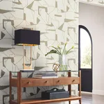 Antonina Vella Abstract Geo wallpaper, color Cream & Gold, SKU MD7113