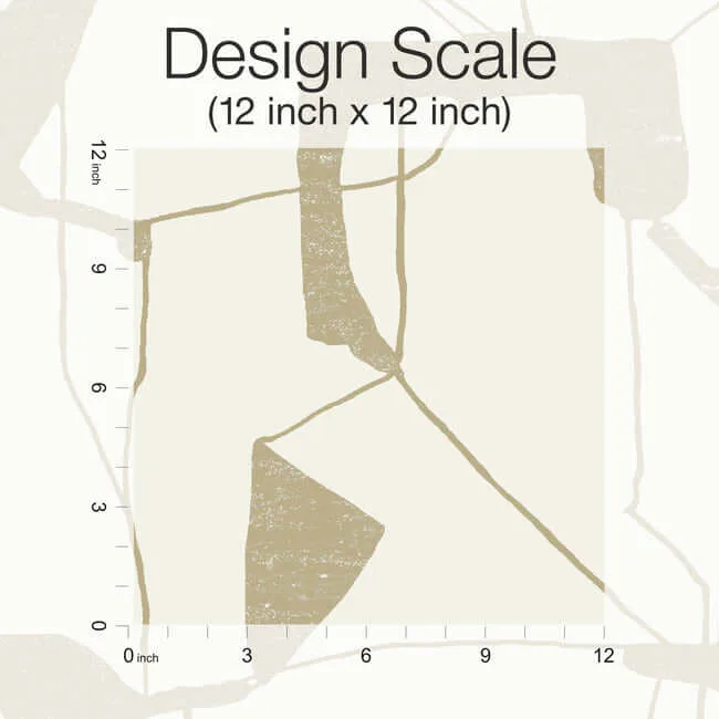 Antonina Vella Abstract Geo wallpaper, color Cream & Gold, SKU MD7113