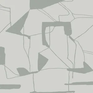 Antonina Vella Abstract Geo wallpaper, color Fog & Silver, SKU MD7111