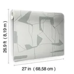 Antonina Vella Abstract Geo - Fog & Silver Wallpaper | Buy Online Antonina Vella Abstract Geo wallpaper, color Fog & Silver, SKU MD7111