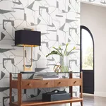 Antonina Vella Abstract Geo - White & Silver Wallpaper | Buy Online Antonina Vella Abstract Geo wallpaper, color White & Silver, SKU MD7114