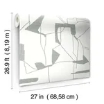 Antonina Vella Abstract Geo - White & Silver Wallpaper | Buy Online Antonina Vella Abstract Geo wallpaper, color White & Silver, SKU MD7114