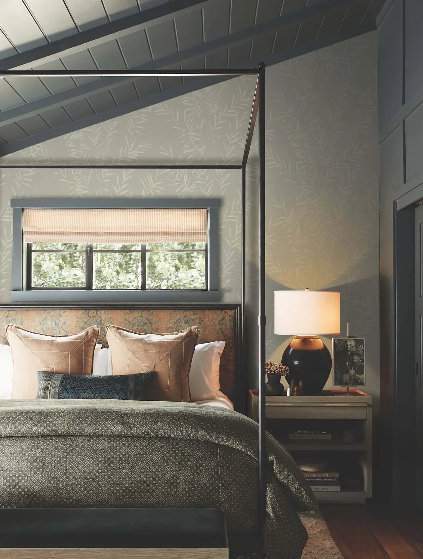 Antonina Vella Allerton Bamboo wallpaper, color Taupe, SKU AB3062