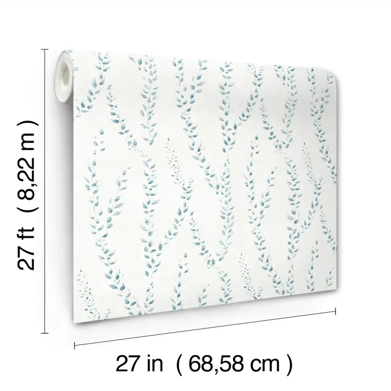 Antonina Vella Alpenrose wallpaper, color Sapphire, SKU LL3256