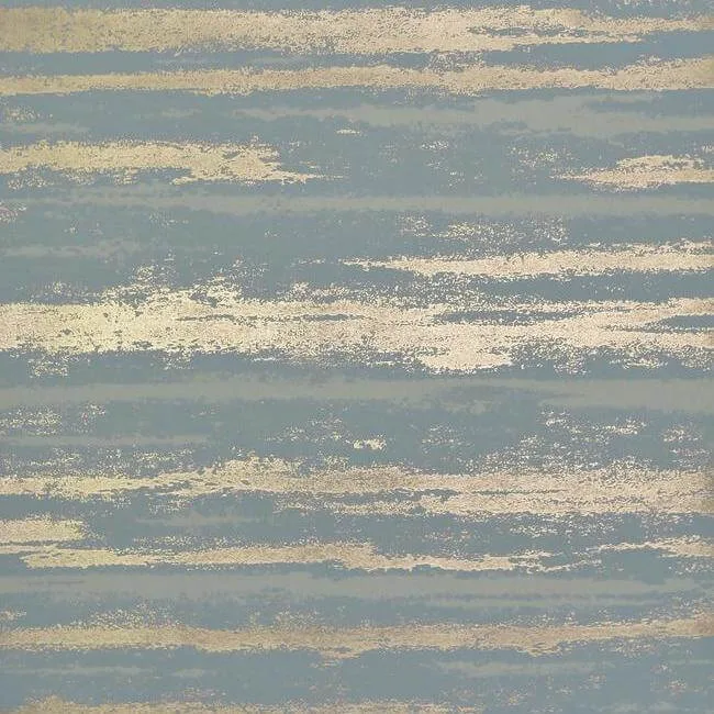 Antonina Vella Atmosphere wallpaper, color Teal & Gold, SKU NW3543