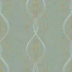 Antonina Vella Aurora - Blue & Gold Wallpaper | Buy Online Antonina Vella Aurora wallpaper, color Blue & Gold, SKU NW3551