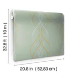 Antonina Vella Aurora - Blue & Gold Wallpaper | Buy Online Antonina Vella Aurora wallpaper, color Blue & Gold, SKU NW3551
