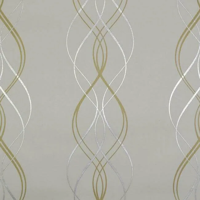 Antonina Vella Aurora wallpaper, color Gold & Pearl, SKU NW3549