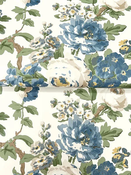 Antonina Vella Beatrix wallpaper, color Blue & Green, SKU VP1352