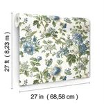 Antonina Vella Beatrix wallpaper, color Blue & Green, SKU VP1352