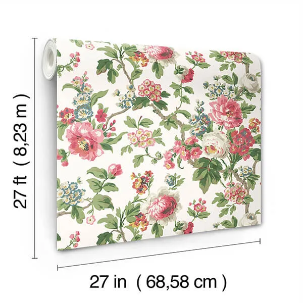 Antonina Vella Beatrix - Red & Green Wallpaper | Buy Online Antonina Vella Beatrix wallpaper, color Red & Green, SKU VP1355