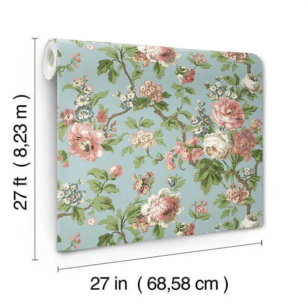 Antonina Vella Beatrix wallpaper, color Sky Blue, SKU VP1354