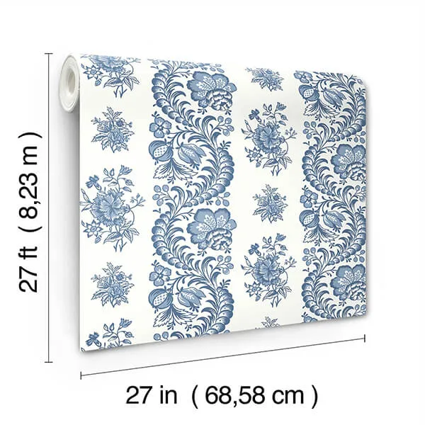 Antonina Vella Beaumont - Blue Wallpaper | Buy Online Antonina Vella Beaumont wallpaper, color Blue, SKU VP1302