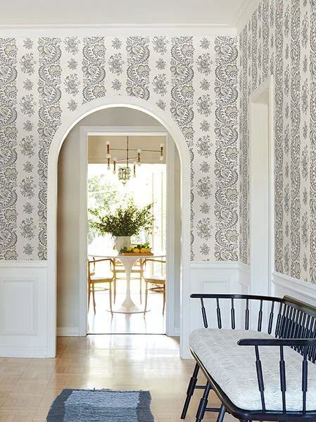 Antonina Vella Beaumont - Charcoal Wallpaper | Buy Online Antonina Vella Beaumont wallpaper, color Charcoal, SKU VP1303