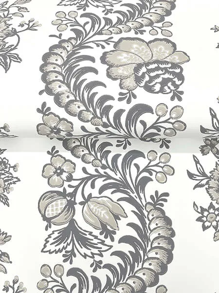 Antonina Vella Beaumont - Charcoal Wallpaper | Buy Online Antonina Vella Beaumont wallpaper, color Charcoal, SKU VP1303