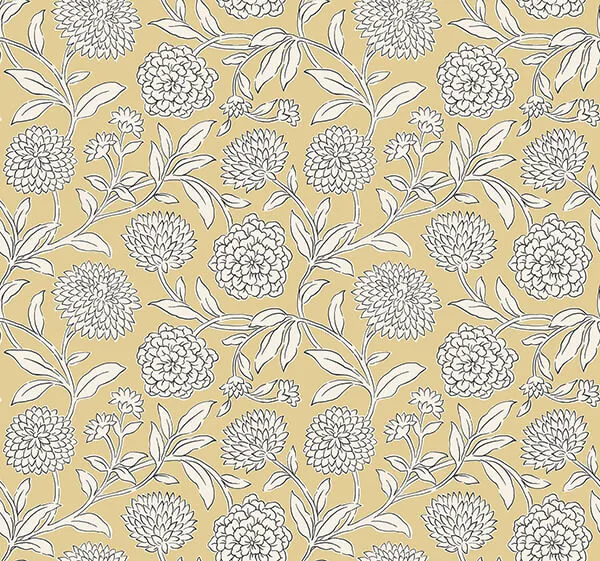 Antonina Vella Chatsworth Garden wallpaper, color Saffron, SKU VP1364