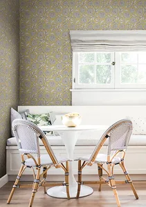 Antonina Vella Chatsworth Garden wallpaper, color Saffron, SKU VP1364