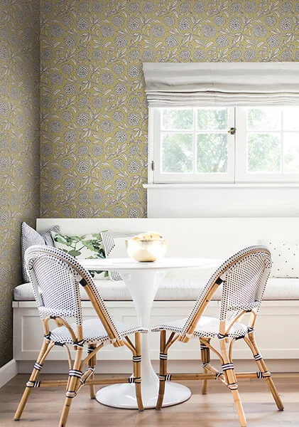 Antonina Vella Chatsworth Garden wallpaper, color Saffron, SKU VP1364