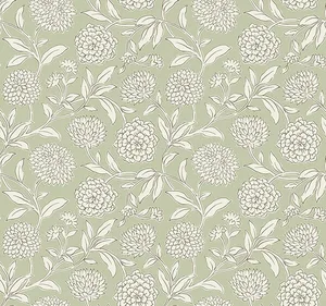 Antonina Vella Chatsworth Garden wallpaper, color Celery, SKU VP1362