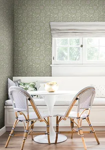 Antonina Vella Chatsworth Garden wallpaper, color Celery, SKU VP1362
