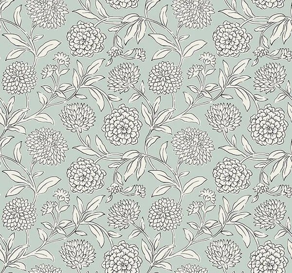 Antonina Vella Chatsworth Garden wallpaper, color Sky Blue, SKU VP1361