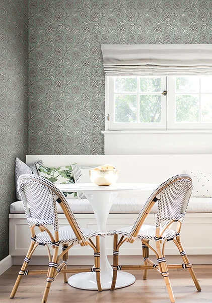 Antonina Vella Chatsworth Garden wallpaper, color Sky Blue, SKU VP1361