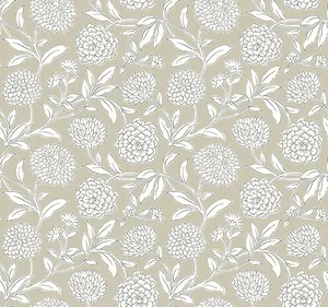Antonina Vella Chatsworth Garden wallpaper, color Taupe, SKU VP1363