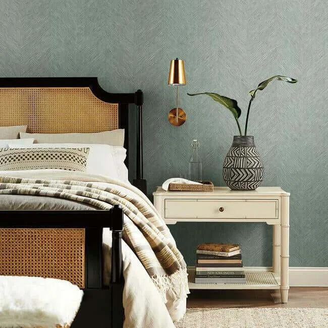 Antonina Vella Chevron - Blue Metallic Wallpaper | Buy Online Antonina Vella Chevron wallpaper, color Blue Metallic, SKU BO6605