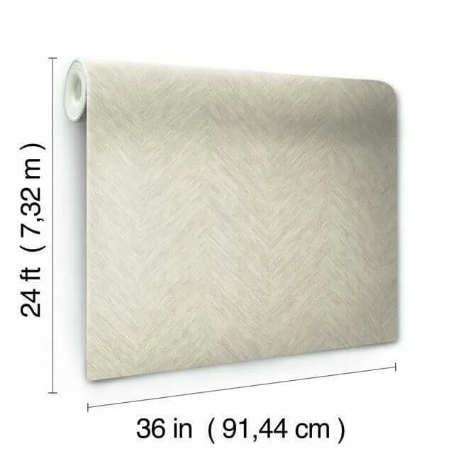 Antonina Vella Chevron wallpaper, color Cream Metallic, SKU BO6607