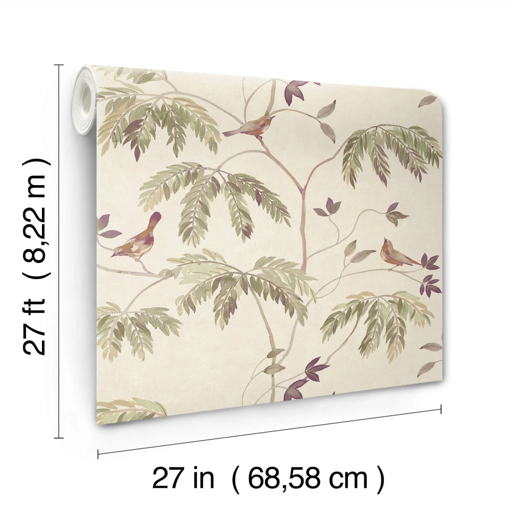 Antonina Vella Cillian - Plum Wallpaper | Buy Online Antonina Vella Cillian wallpaper, color Plum, SKU LL3248