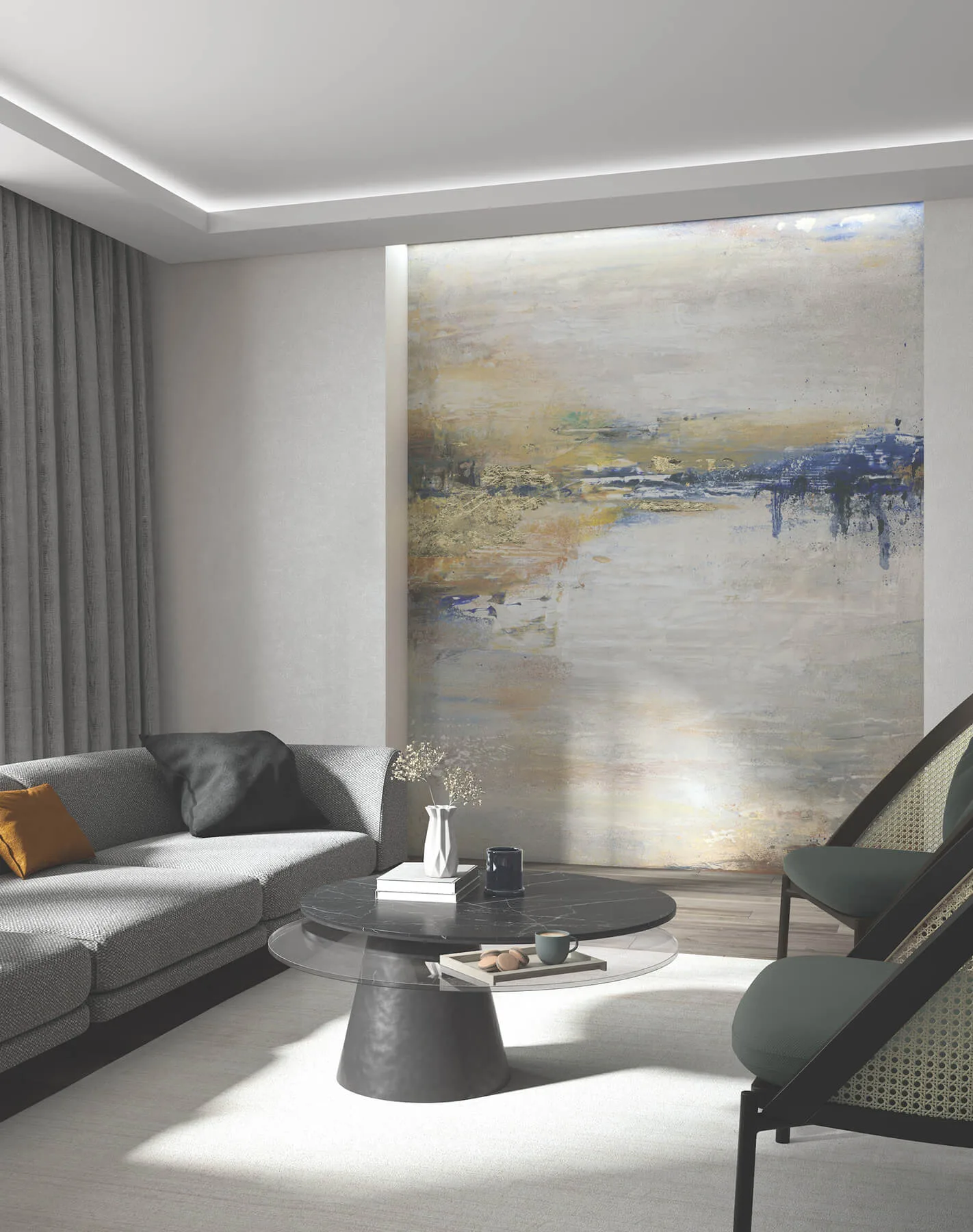 Antonina Vella Crystal Lake wallpaper, color Multicolor, SKU MA35499M