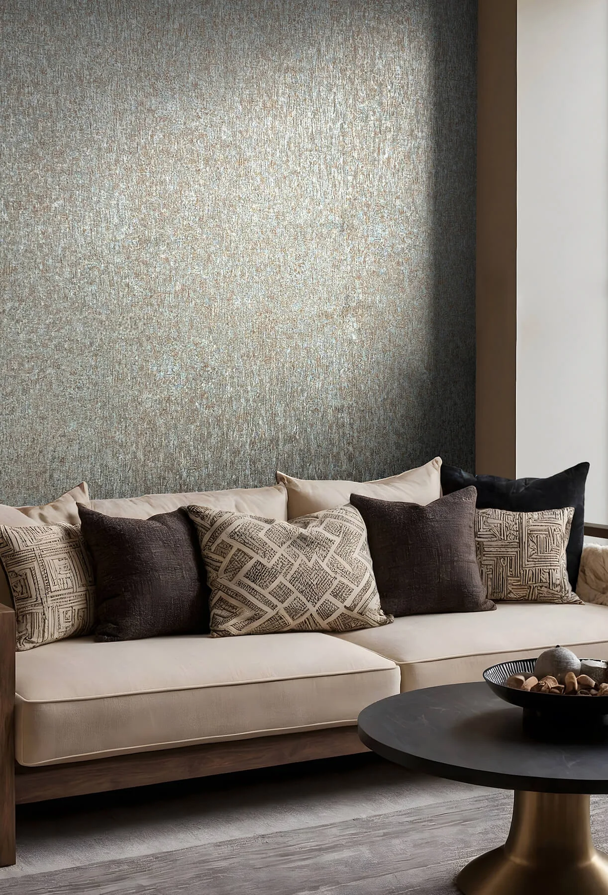 Antonina Vella Dustan wallpaper, color Teal, SKU MA35526