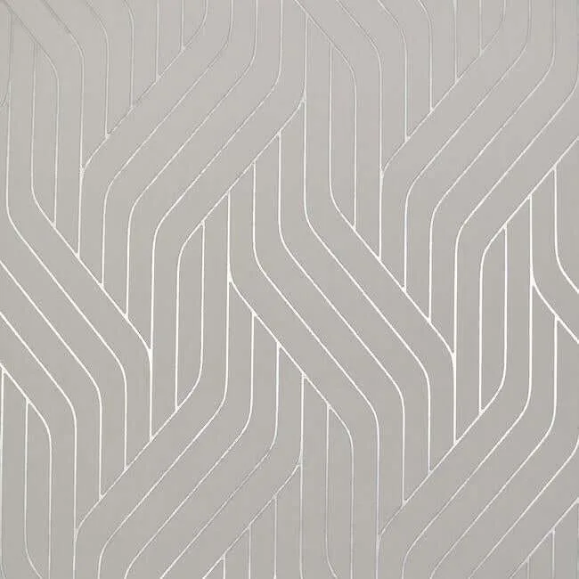 Antonina Vella Ebb & Flow wallpaper, color Silver, SKU NW3519