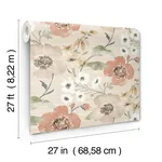 Antonina Vella Evelyn - Apricot Wallpaper | Buy Online Antonina Vella Evelyn wallpaper, color Apricot, SKU LL3201